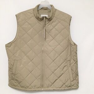 Goodfellow & Co Men's XXL Tan Lightweight Full Zip Water and Wind Resistant Vest